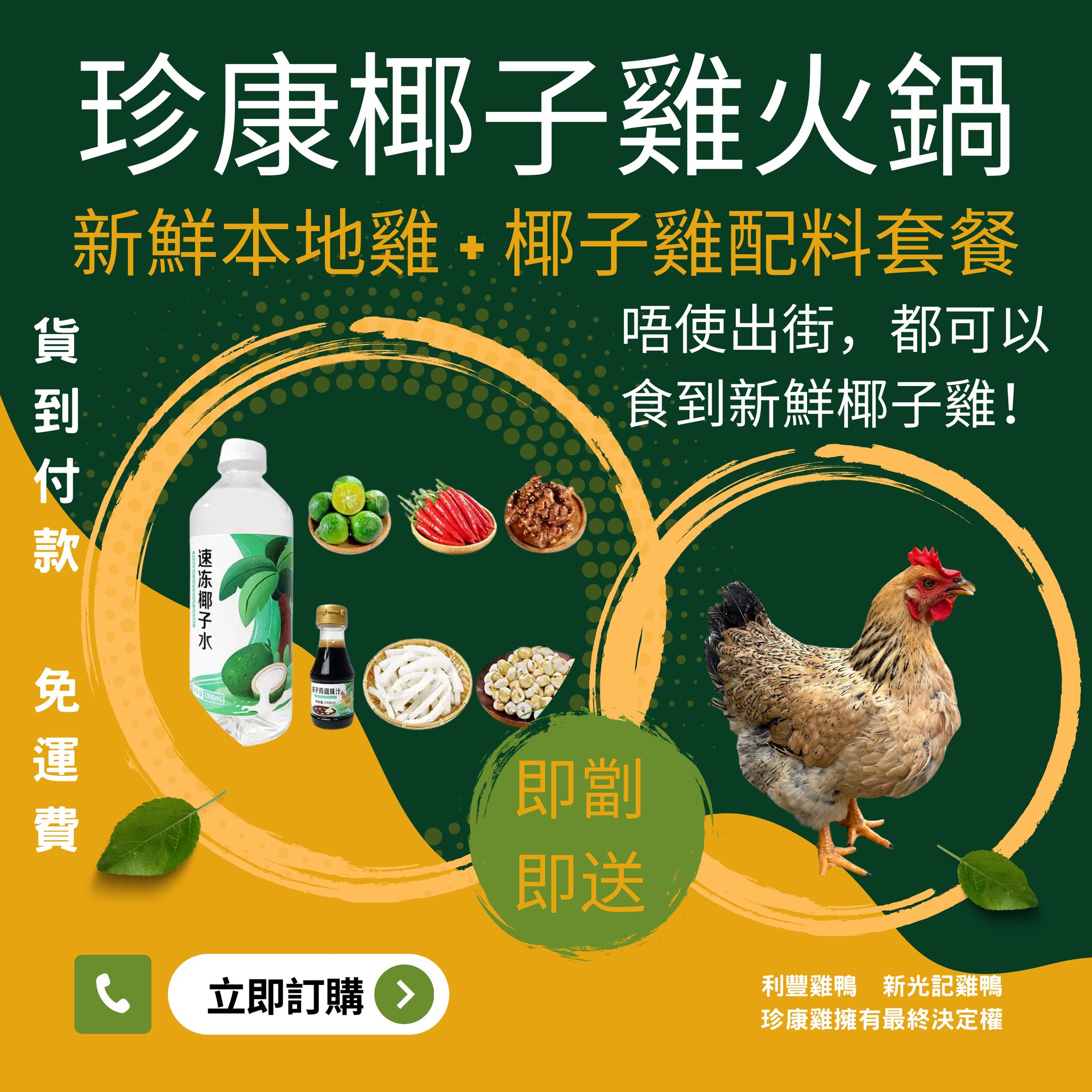 珍康椰子雞火鍋套餐